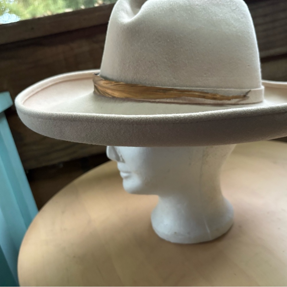 Frank Olive Vintage Fedora with Feather
